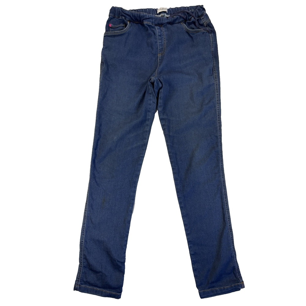 Pajama Jeans Women's Med Blue High Rise Comfort Pants Essential Everyday Cozy